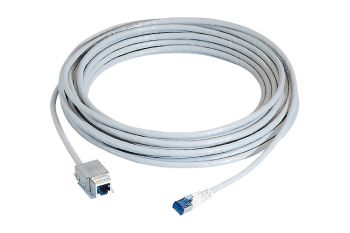 Consolidation Point Cable, Cat. 5e, Unshielded, Gray, PVC, TIA 568A,  Plug RJ45,