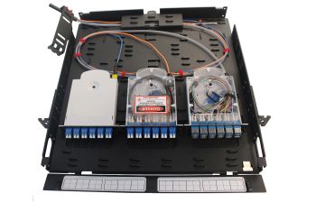 Front and Rear Sliding Tray Fiber Panel, 1U