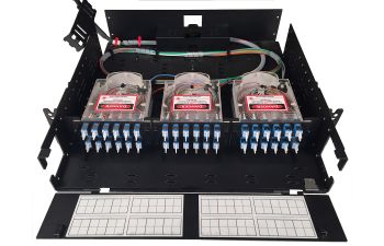 Front and Rear Sliding Tray Fiber Panel, 2U