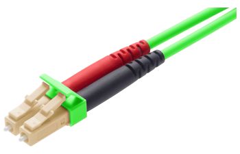 Patch Cord LC-Duplex PC - LC-Duplex PC, beige/limegreen