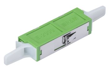 Adapter E-2000™ APC, green, ceramic SM, C, flangeless