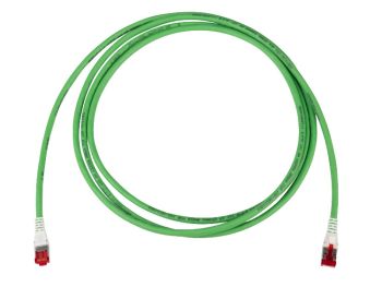 R&Mindustry Patch Cord, Cat. 6A, Shielded, Green, PUR, TIA 568A, Plug  RJ45, s,