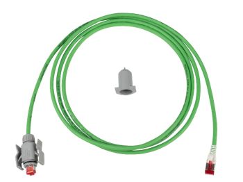 R313636R&Mindustry Patch Cord - Cat. 6A (ISO), No CPR classification, shielded, green,