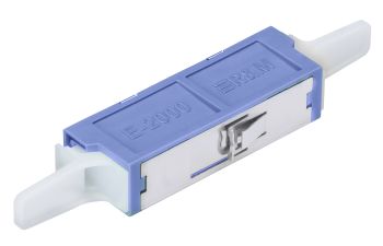 Adapter E-2000™ PC, blue, ceramic SM, C, flangeless