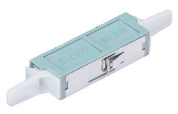 Adapter E-2000™ PC, turquiose/aqua, ceramic MM, M, flangeless