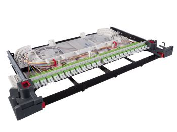 3/4U Fiber Termination Unit FTU RI, Fiber entry right