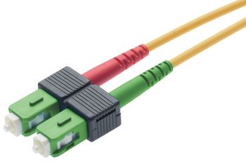 Patch Cord SC-Duplex APC, green - LC-QR APC, green