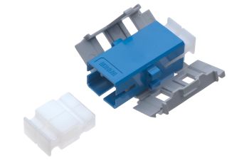 Adapter SC-RJ PC, blue, ceramic SM, C, Snap-in