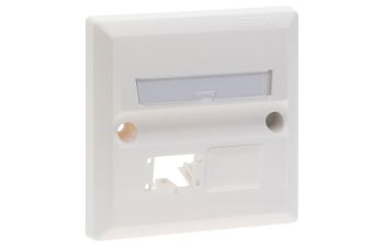 BS Faceplate 86x86, 2x1-Port, pure white