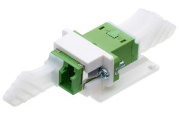 R802141Universal Adapter LC-Duplex APC, green, ceramic SM, C