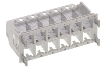 R512428Connection Module Holder HD, 4x 12-port/u, Cat. 6A, gray