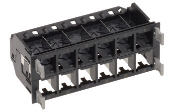 Connection Module Holder HD, 4x 12-port/u, Cat. 6A, black