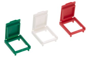 HD Hinged Dust Cover Security Level 1 HD PP IP20 yellow