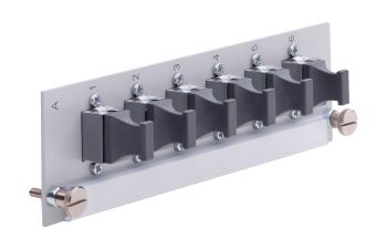 MPO Adapter Plate 7HP, metal, 6xMTP, type B, gray