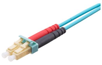 Patch Cord LC-Duplex PC - LC-Duplex PC, beige/turquoise (OM4)