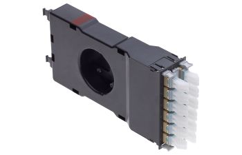 MPO Module HD, 2xMTP12-female - 12xLC-Duplex, OM5, PC/PC, type S+, black