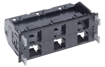 Connection Module Holder HD, 4x 6-port/s, Cat. 5/6, black