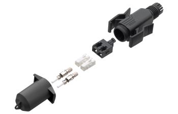 Connector IP67, type 06, black, SC-RJ PC, MM, black, 127.0 (+3/-0) µm