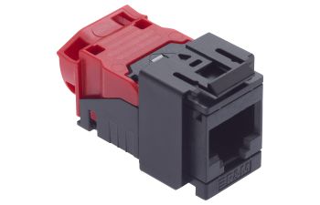 R813518Connection Module Cat. 6A EL, 1xRJ45/u, Snap-in, black, 10x