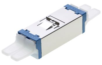 Adapter E-2000™-Compact PC, blue, ceramic SM, B, flangeless