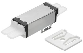 Adapter E-2000™-Compact PC, black, ceramic MM, M, support plate