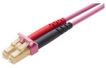 Patch Cord LC-Duplex PC - LC-Duplex PC, beige/heather violet