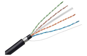 Industry Cable Cat. 7A, S/FTP, 4P, 1300 MHz, AWG22/1, B2ca, LSHF, black, 500m