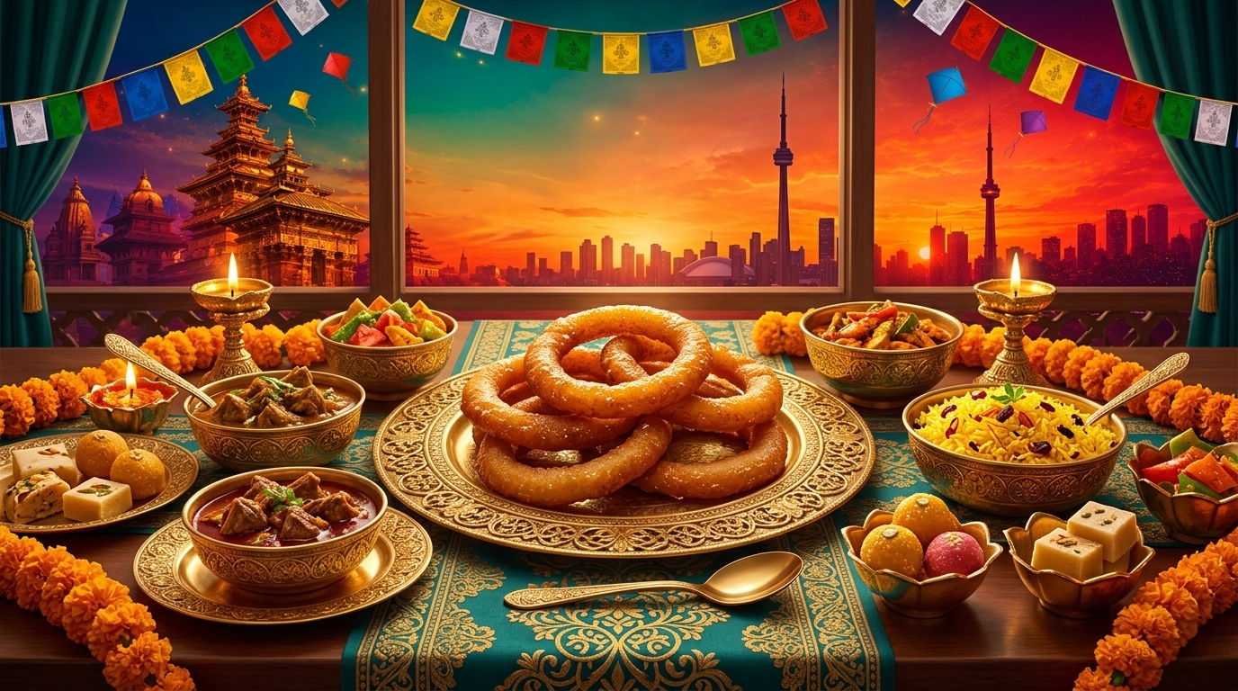 Traditional South Asian festival food