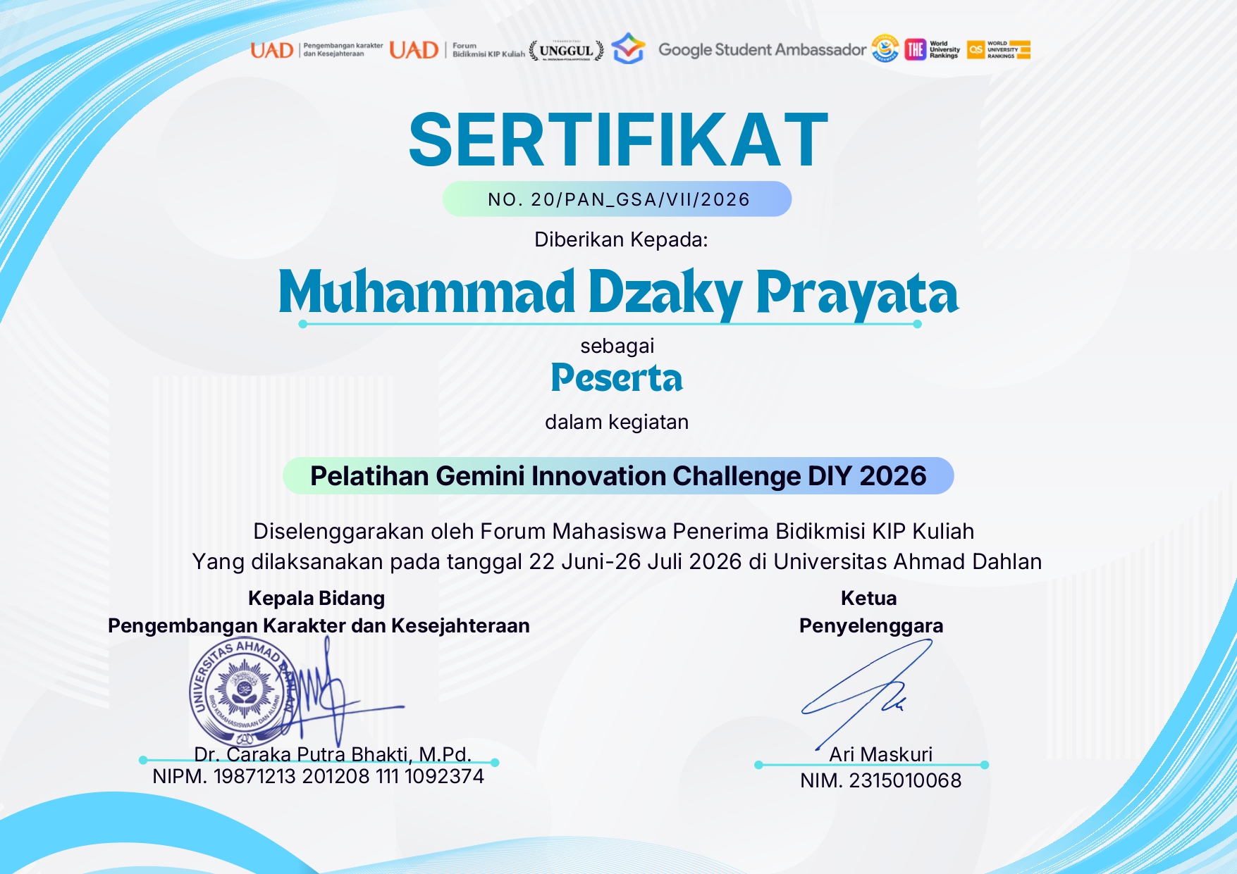 Pelatihan Gemini Innovation Challenge DIY 2026