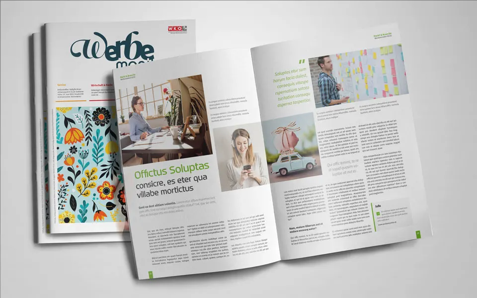 Magazin gestalten RE MEDIADESIGN Werbeagentur für Grafikdesign aus St. Valentin bei Amstetten