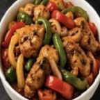 Chicken jalfrezi with bell peppers