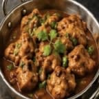 Chicken karahi with green chillies and ginger