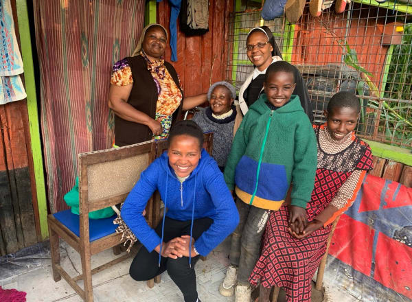 Family visit at home