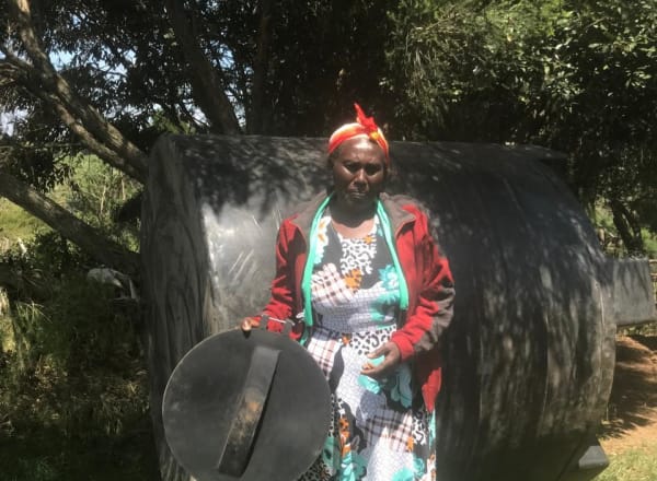Woman in traditional dress with tank