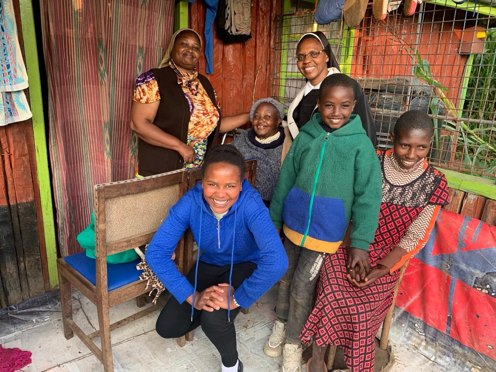 Family visit at home