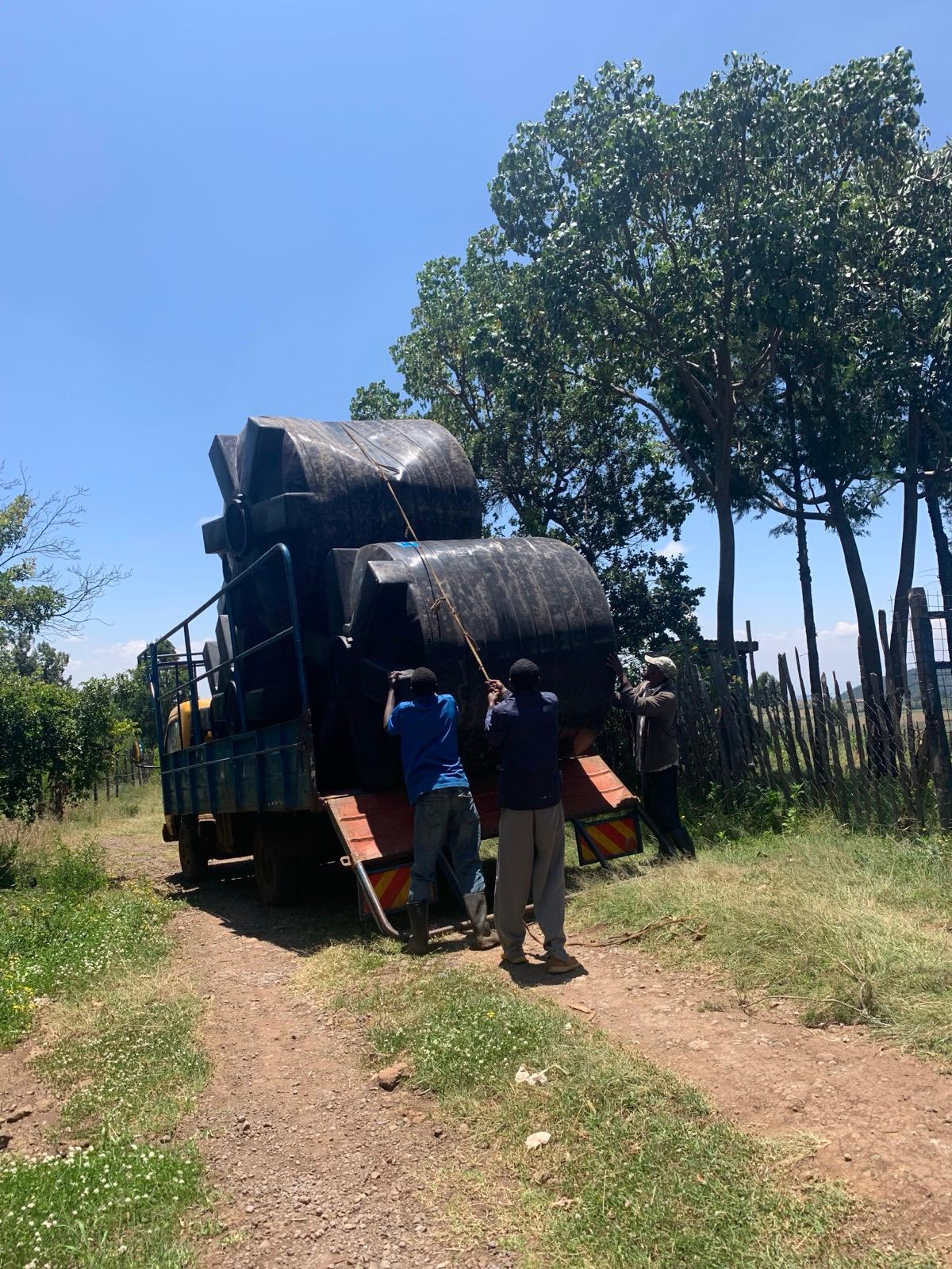Water tank transport
