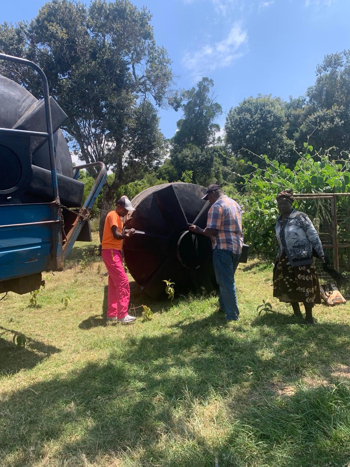 Water tank transport