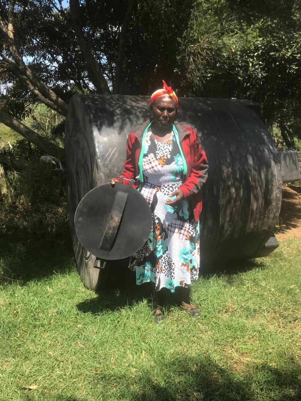 Woman in traditional dress with tank