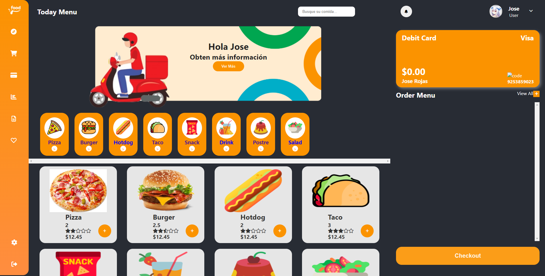Food App, captura 1