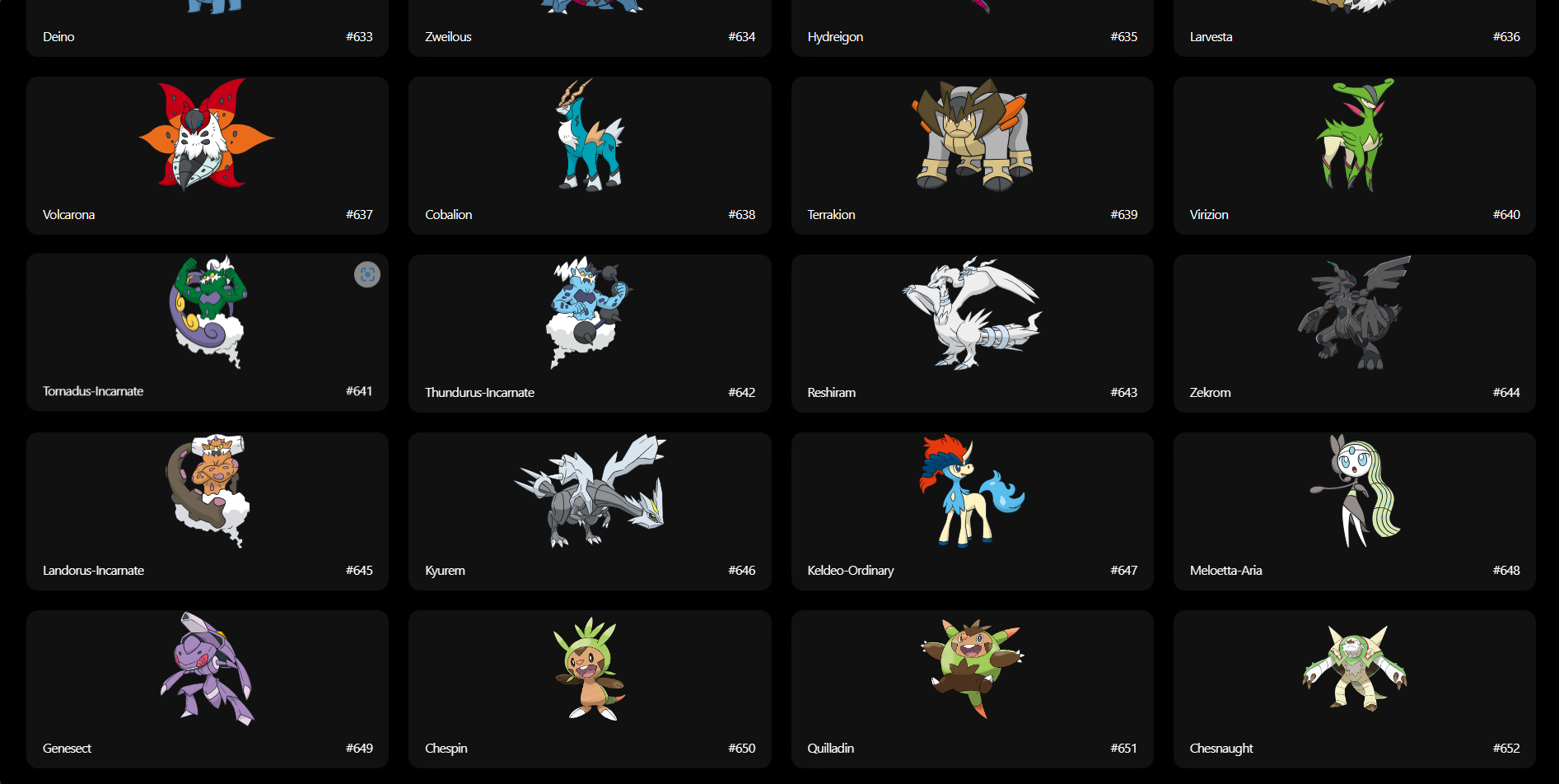 Pokemon App, captura 1