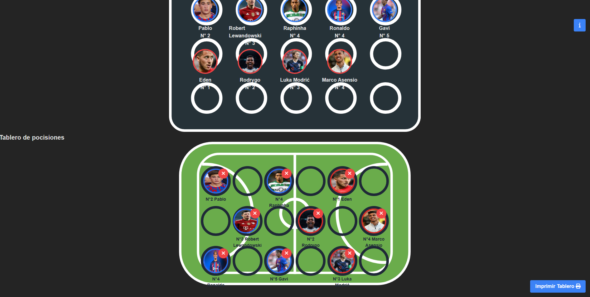 Futbol App, captura 3