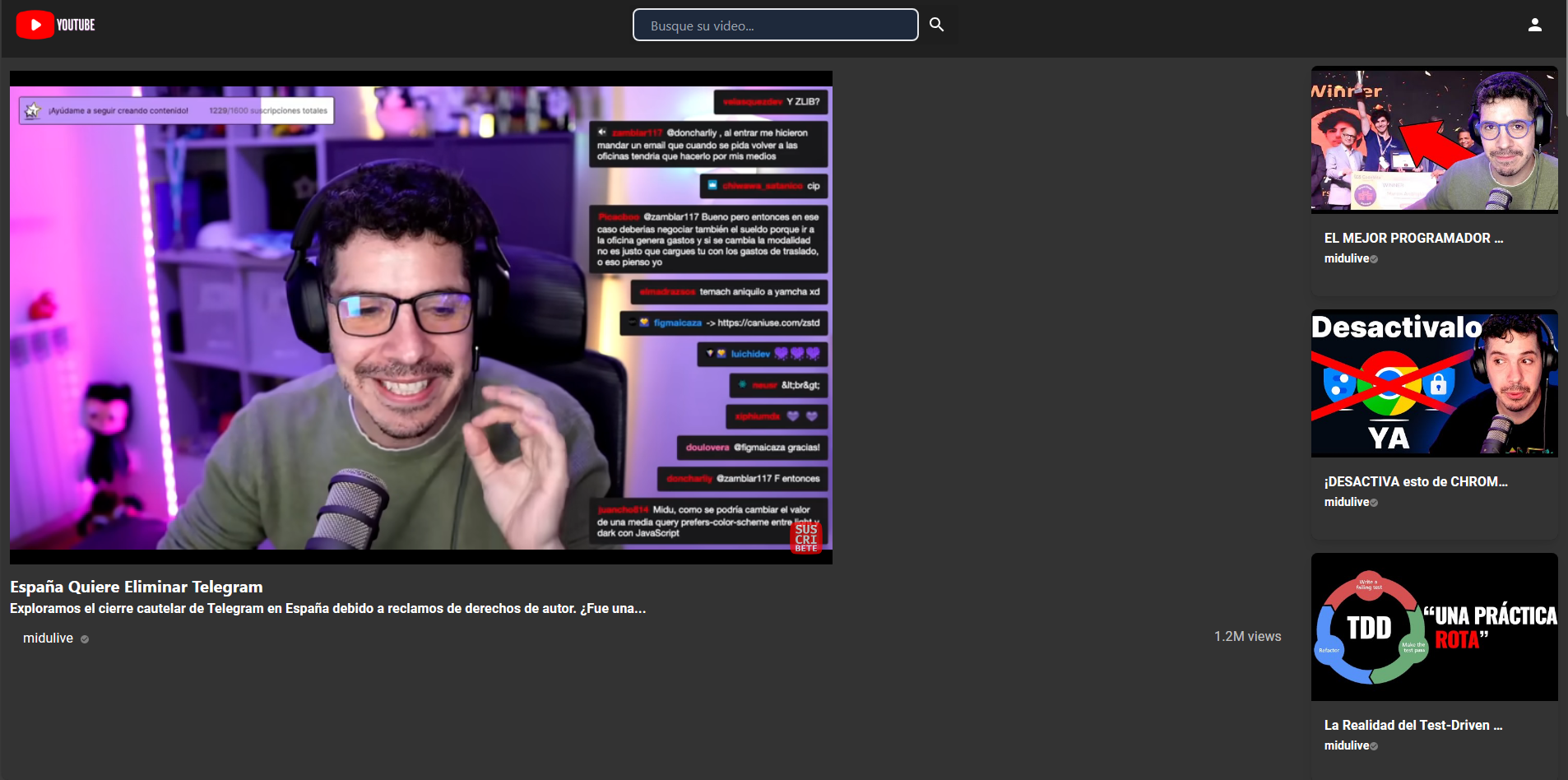 Clon de YT, captura 4