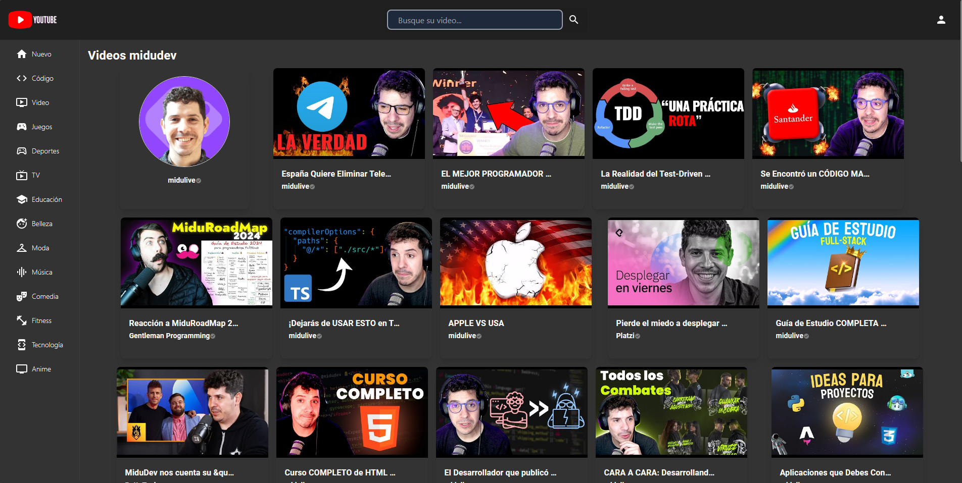 Clon de YT, captura 1