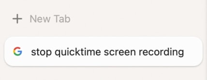 stop quicktime screen recording