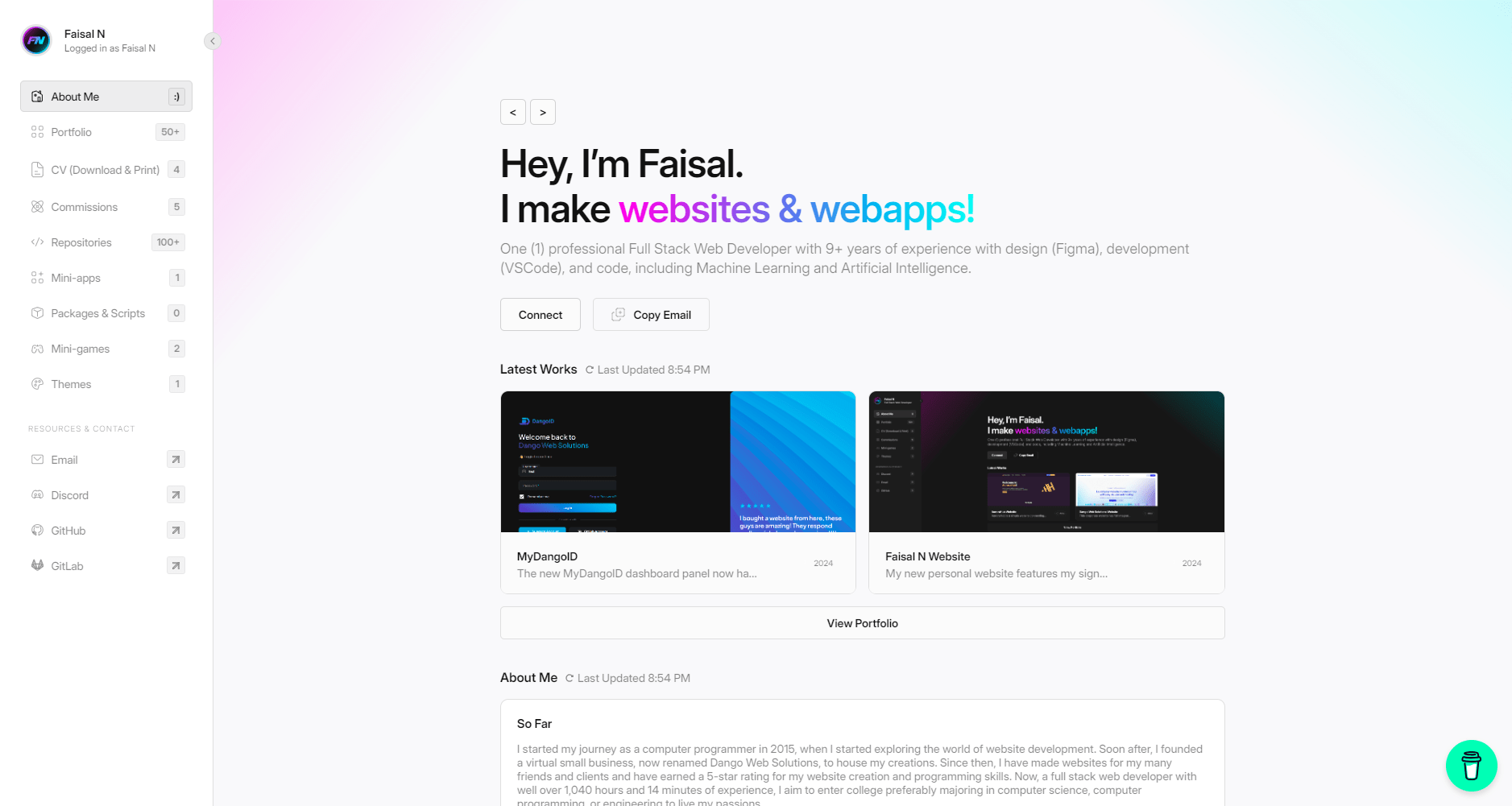 Faisal N Website