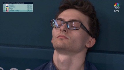 sleeping guy at the olympics