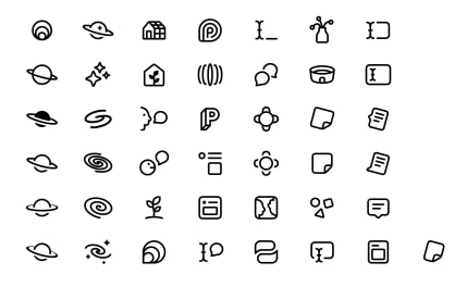 Original set of icon concepts for Posts by Chris Masterson