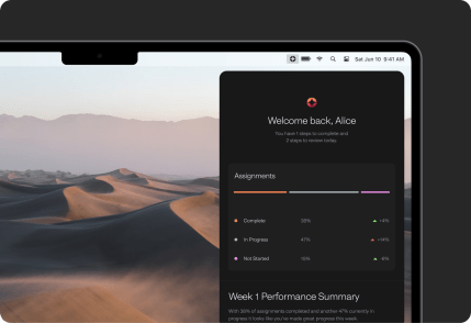 Close up of a MacOS menubar app concept featuring a dark themed app design with soft colour palette.