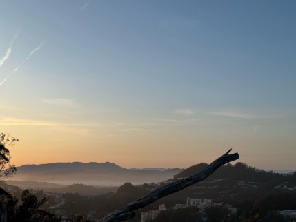 Mountain views at sunset