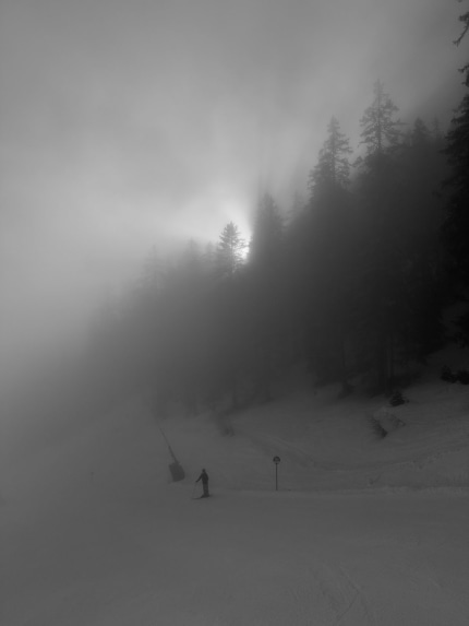 Foggy slope